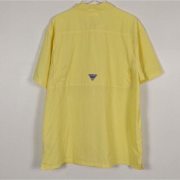 Columbia Men's PFG Omni-Shield Yellow Fishing Shirt XXL - Picture 8 of 10